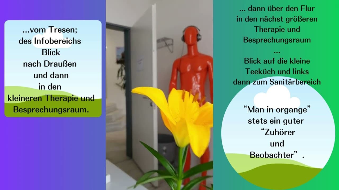 Standbild aus Renés Film „„Hier entlang …!“ — ein Rundgang durch die Hallen“ (2024)